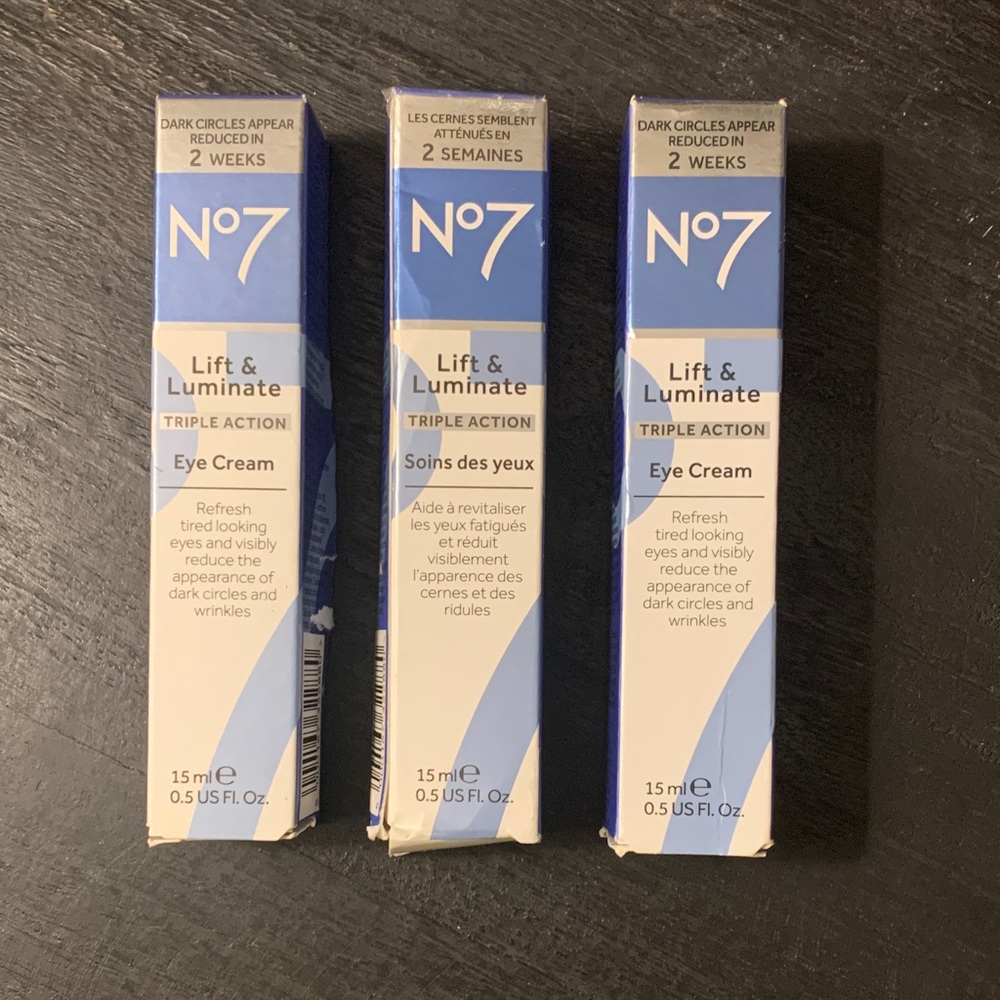 No7 Lift & Luminate Eye Cream formula designed for delicate skin around the eye.